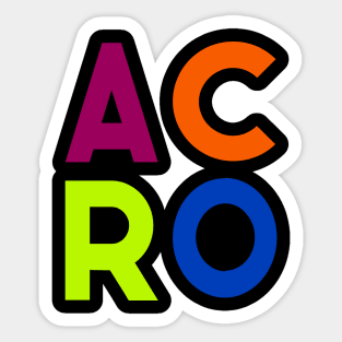 Colorful Acro Block Sticker